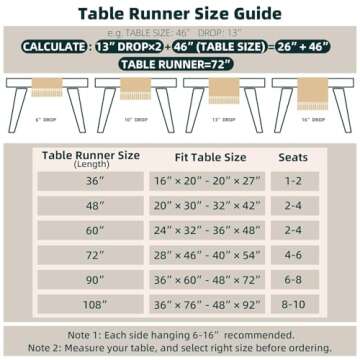 FEXIA Boho Table Runner for Home Decor 36 Inches Long Farmhouse Rustic Table Runner Cream & Brown Macrame(Without Tassel) Table Runner for Dining Bedroom Decor (12x36 Inches)