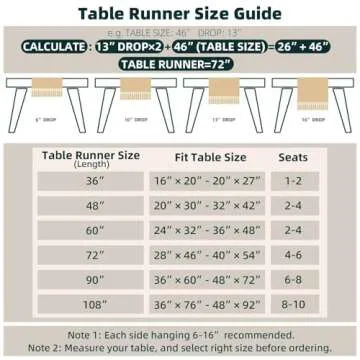 FEXIA Boho Table Runner for Home Decor 36 Inches Long Farmhouse Rustic Table Runner Cream & Brown Macrame(Without Tassel) Table Runner for Dining Bedroom Decor (12x36 Inches)