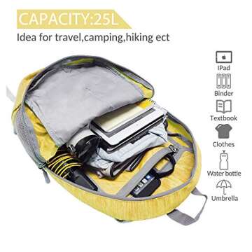 ZOMAKE 25L Lightweight Packable Backpack for Travel