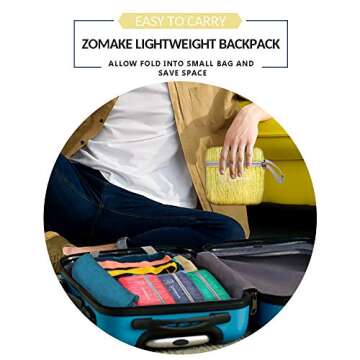 ZOMAKE 25L Lightweight Packable Backpack for Travel