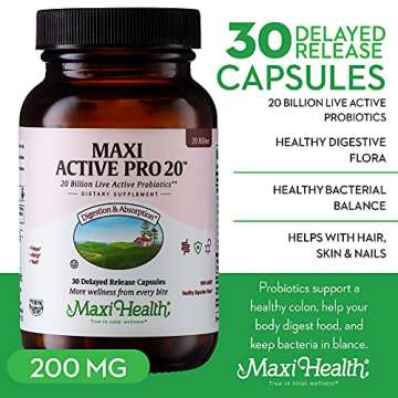 Probiotics for Digestive Health and Gut – 15 Strains, 20 Billion CFU Active Organisms - Probiotics for Men and Women with Lactobacillus Rhamnosus – Daily Probiotic for Digestive Support, 30 Capsules