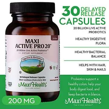 Probiotics for Digestive Health and Gut – 15 Strains, 20 Billion CFU Active Organisms - Probiotics for Men and Women with Lactobacillus Rhamnosus – Daily Probiotic for Digestive Support, 30 Capsules