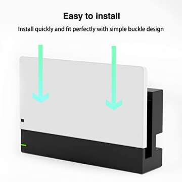 TIKOdirect Custom Faceplate Cover for Nintendo Switch Charging Dock, Hard PC Slim Shell Anti-Scratch...