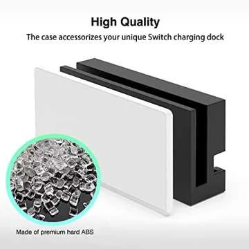 TIKOdirect Custom Faceplate Cover for Nintendo Switch Charging Dock, Hard PC Slim Shell Anti-Scratch [No Screwdriver Installation] for NS Docking Station, White