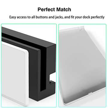 TIKOdirect Custom Faceplate Cover for Nintendo Switch Charging Dock, Hard PC Slim Shell Anti-Scratch [No Screwdriver Installation] for NS Docking Station, White
