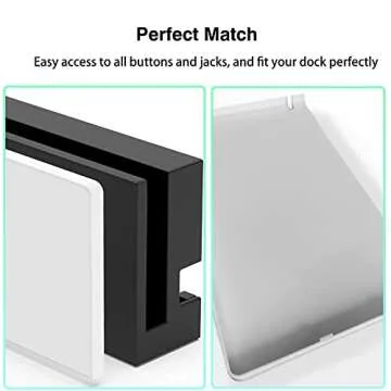 TIKOdirect Custom Faceplate Cover for Nintendo Switch Charging Dock, Hard PC Slim Shell Anti-Scratch [No Screwdriver Installation] for NS Docking Station, White