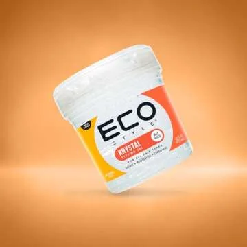 Eco Style Gel Olive Oil & Krystal Styling 16 oz Bundle - Adds Shine and Tames Split Ends - Delivers Moisture to Scalp - Nourishes And