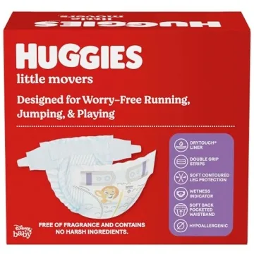 Huggies Little Movers Diapers, Size 4, 140 Ct