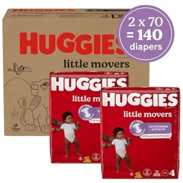 Huggies Little Movers Diapers, Size 4, 140 Ct