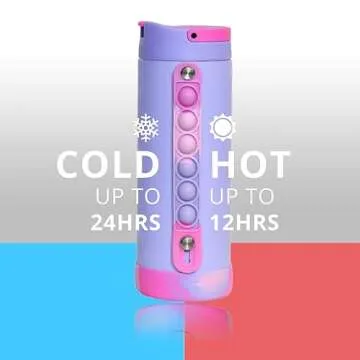 Elemental Kids Water Bottle with Straw & Pop It Handle