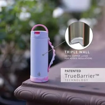 Elemental Kids Water Bottle with Straw & Pop It Handle