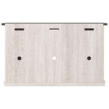 Signature Design by Ashley Dorrinson Farmhouse TV Stand Fits TVs up to 50" with Sliding Barn Doors and Storage Shelves, Whitewash & Gray