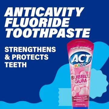 ACT Kids Fluoride Toothpaste 4.6 oz Bubble Gum Flavor