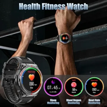 Tactical Military Smart Watch for Calls & Health Tracking