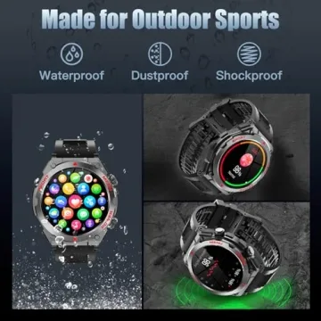 Tactical Military Smart Watch for Calls & Health Tracking