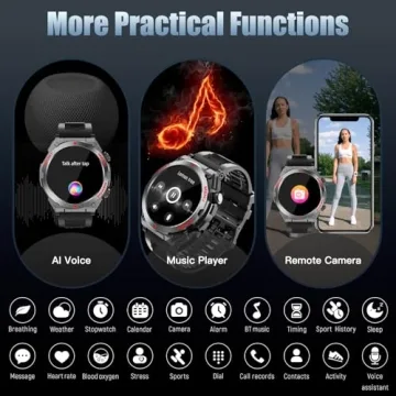 Tactical Military Smart Watch for Calls & Health Tracking