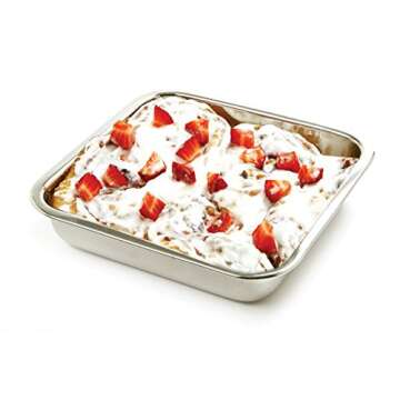 Norpro 8 Inch Stainless Steel Cake Pan, Square