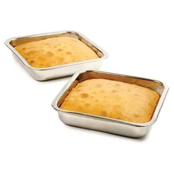 Norpro 8 Inch Stainless Steel Cake Pan, Square