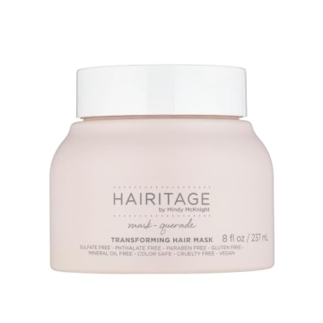 Hairitage Moisturizing Argan Oil Hair Mask with Shea Butter, Aloe & Soy Protein for Damaged Hair - S...