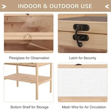 PawHut 5-Tier Wooden Hamster Cage with Storage Shelf