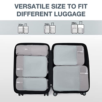 BAGSMART Compression Packing Cubes Efficient Luggage Organizer