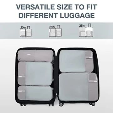 BAGSMART Compression Packing Cubes Efficient Luggage Organizer