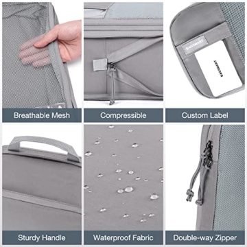 BAGSMART Compression Packing Cubes Efficient Luggage Organizer