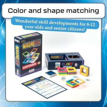 AMIGO Magnefix Magnetic Tile Game - Fun Board Game for Family Game Night or Parties. A Race Game wit...