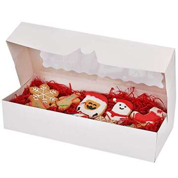 Tcoivs 20-Pack Bakery Boxes with Window - Perfect for Treats!