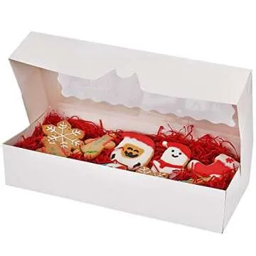 Tcoivs 20-Pack Bakery Boxes with Window - Perfect for Treats!