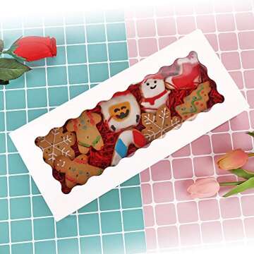 Tcoivs 20-Pack Bakery Boxes with Window - Perfect for Treats!