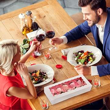 Tcoivs 20-Pack Bakery Boxes with Window - Perfect for Treats!