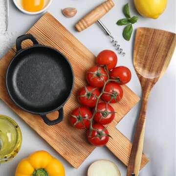 FJNATINH Large Wooden Wok Spatula, 13 Inch Natural Teak Long Handle Turner Coated Natural Resin, Han...