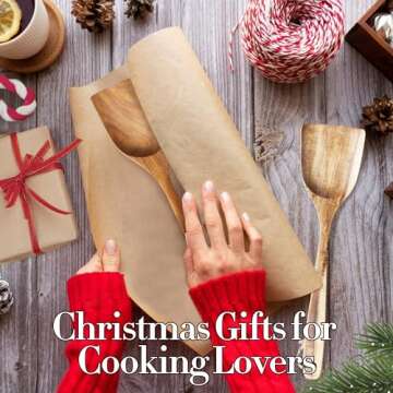 FJNATINH Teak Wooden Wok Spatula for Non-stick Cookware