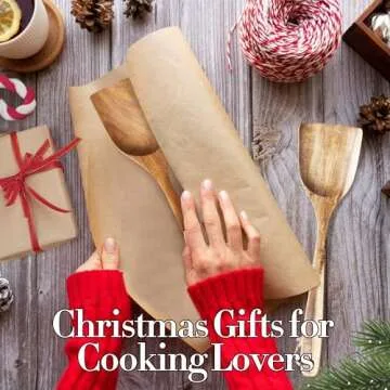 FJNATINH Teak Wooden Wok Spatula for Non-stick Cookware