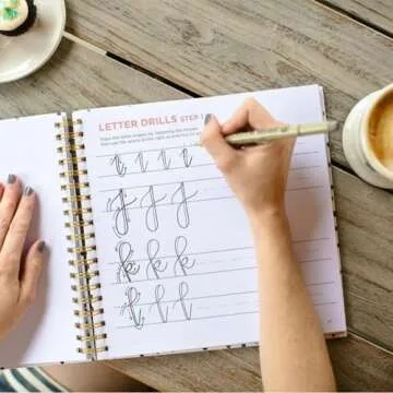 Hand Lettering 101: A Step-by-Step Calligraphy Workbook for Beginners (Gold Spiral-Bound Workbook with Gold Corner Protectors) (Modern Calligraphy)