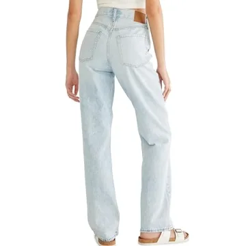 AEROPOSTALE Women's Aero Baggy Jean in Light Wash