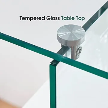 Modern ivinta Glass Console Table with Storage Options