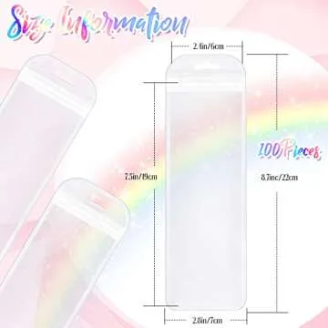 Chivao 100 Pieces Transparent Packaging Bags Pen Bags Jewelry Bags for Packaging Transparent Reseala...