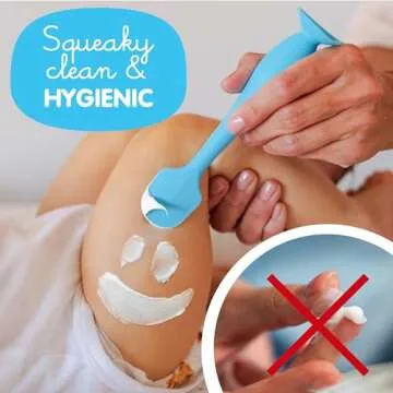 Bumco Baby Bum Brush + Mini Diaper Cream Spatula with Case - BPA-Free Butt Spatula Baby, Soft Diaper...