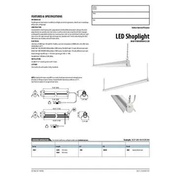 Lithonia LED Shoplight 3200 Lumens Easy Installation