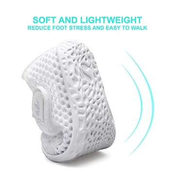 Baby Boys Girls Water Sports Shoes Barefoot Kids Aqua Sneakers Beach Swim Shoes Mesh White 12-18 Months Infant