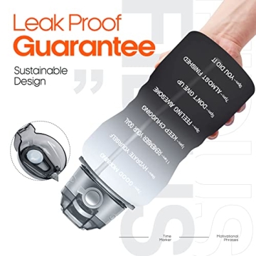 Fidus 1 Gallon Motivational Water Bottle - BPA Free & Leakproof