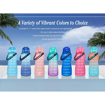 Fidus 1 Gallon Motivational Water Bottle - BPA Free & Leakproof