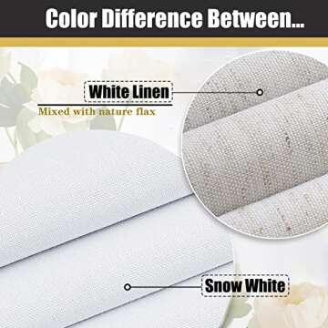 Jubilantex Natural White Solid 100 Percent Blackout Curtains 2 Panels Extra Long for Bedroom, Farmhouse 2 Layers Linen Noise Reducing Grommet Top Window Drapes for Patio Sliding Door, 54x108 Inch