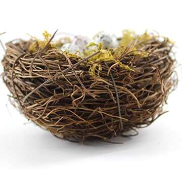 Handmade Artificial Birds Nest Set for Creative Decor