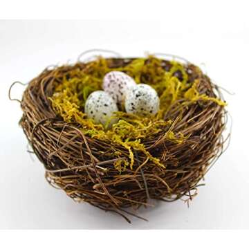 Handmade Artificial Birds Nest Set for Creative Decor