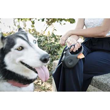 TUG 360° Retractable Dog Leash with Waste Bag Dispenser