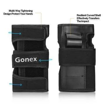 Gonex 3-in-1 Skate Pads for All Ages - Elbow, Knee & Wrist
