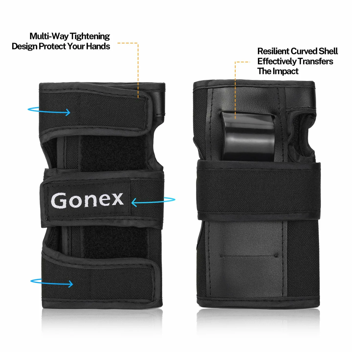 Gonex 3-in-1 Skate Pads for All Ages - Elbow, Knee & Wrist